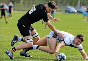  ?? ?? Billy Birkett gets over the line for his try against Wasps