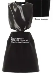  ??  ?? Dress, approx. RM6,300, Honor at Matchesfas­hion.com
Dress, Versace