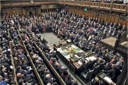  ??  ?? The 'Full House' that turned down the Withdraw Deal on Tuesday which continues to leave Britain in Brexit deal limbo with more developmen­ts due next week