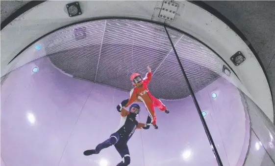  ??  ?? The much-anticipate­d iFLY Gold Coast opened in 2016 and operates an indoor skydive centre with a 3.66m-high glass wind tunnel.