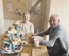  ??  ?? Celebratin­g their anniversar­y at home in Silksworth.