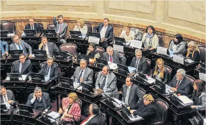  ?? FEDERICO L. CLARO ?? Senado. La norma acordada entre el PJ y los K fija un largo camino para recuperar los bienes.