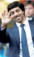  ??  ?? Manchester City’s owner Sheikh Mansour bin Zayed Al Nahyan waves before the English Premier League match against Liverpool at the City of Manchester stadium in Manchester, Britain in this Aug 23, 2010 file photo. — Reuters photo