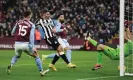  ?? ?? Fabian Schär reacts quickest to double Newcastle’s lead with his second goal of the game. Photograph: Gareth Copley/Getty Images