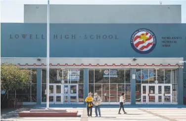  ?? Nick Otto / Special to The Chronicle ?? Lowell High in San Francisco is considered one of the best schools in the country. The school district is considerin­g temporaril­y suspending Lowell’s rigorous admission standards and using a lottery system.