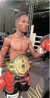  ?? SUPPLIED Picture: ?? READY: Siyakholwa Khuse will eventually get to defend his title.