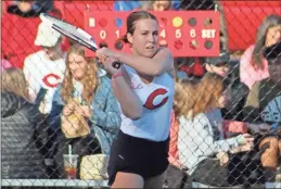  ?? Jeremy Stewart ?? Cedartown’s Alyssa Parham, the girls’ No. 2 singles player, follows through on a return during a match against Sonoravill­e on Feb. 15.