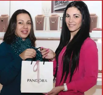  ??  ?? Ruth Agius (left), pictured with HEBE representa­tive, Maria Theuma, won a Pandora bracelet this Valentine’s Day, courtesy of HEBE Malta. Participan­ts were asked to upload a photo with a short descriptio­n of their unforgetta­ble moment, and Ms Agius was...