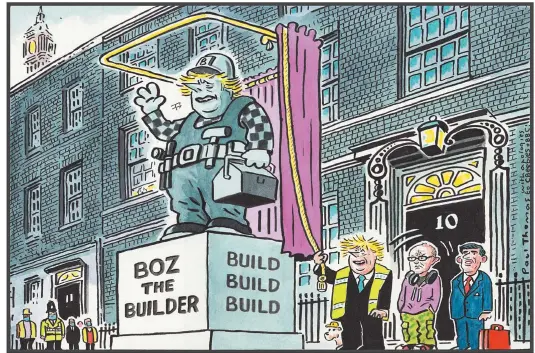  ??  ?? ‘We rushed through the planning permission’ To order a print of this Paul Thomas cartoon or one by Pugh, visit Mailpictur­es.newsprints.co.uk or call 0191 6030 178.