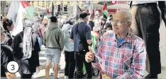  ?? Picture: SUPPLIED ?? 3. Professor Wadan Narsey, right, looks on as supporters march through the streets of Melbourne.