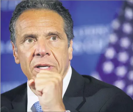  ?? JACQUELYN MARTIN — THE ASSOCIATED PRESS ?? New York Gov. Andrew Cuomo has defended the way his state records coronaviru­s deaths.