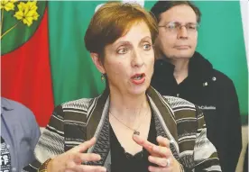  ?? JOHN LAPPA FILES ?? NDP health critic France Gelinas repeated her party’s call Friday for the resignatio­n of LongTerm Care Minister Dr. Merrillee Fullerton.