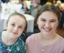  ??  ?? Emer Ablett and Orla Finn from Coolagown were among the large crowd at Tuesday’s awards ceremony in County Hall.