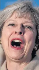  ??  ?? > Theresa May could have one of the biggest landslides in modern history if, as in 2015, just four in 10 18-24 year-olds vote