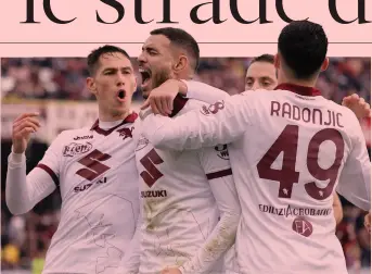  ?? LAPRESSE ?? Esultanza Il gruppo del Torino festeggia Antonio Sanabria, 26 anni, dopo una rete in campionato