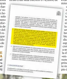  ?? ?? Memoria que acompaña al anteproyec­to de Llop y Belarra donde se recoge un párrafo del informe del CGPJ