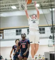  ?? Tim Godbee ?? Calhoun junior big man Dylan Faulkner, shown here against Paulding County earlier this season, played for the first time in nearly three weeks Tuesday night against Chattooga.