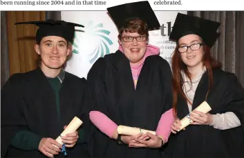  ??  ?? Jenna Carty, Claire Meagher and Amanda Black (Enniscorth­y Health &amp; Fitness).