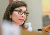  ?? APRIL GAMIZ/THE MORNING CALL ?? State Sen. Kristin Phillips-Hill listens as local school superinten­dents speak in September during a Basic Education Funding Hearing in Allentown.