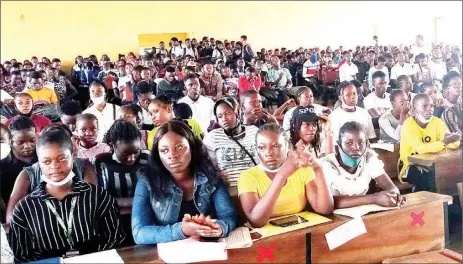  ?? PHOTO: NAN ?? Participan­ts at the Reading Associatio­n of Nigeria’s 2021 Internatio­nal Day at the University of Education, Science and Technology in Ekiti State… yesterday.