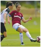  ??  ?? Newcomer...Jane ross has joined West ham united