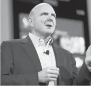  ?? Kimihiro Hoshino/afp/getty Images/files ?? Steve Ballmer, who announced he plans to retire, will stay on as CEO of Microsoft until a successor can be found.