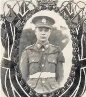  ??  ?? Lance Corporal Henry James Beasley. Picture courtesy of Marigold Cleeve.