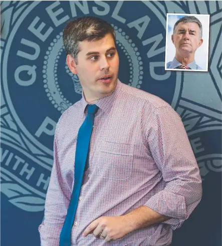  ?? Picture: NIGEL HALLETT ?? Police Minister Mark Ryan said the Auditor General’s report “cannot be sugar-coated”, while shadow police minister Tim Mander (inset) said the QPS had serious questions to answer.