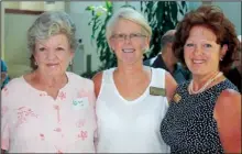  ??  ?? Beth Clem,
from left, Mary McKinney, Circle of Life Hospice executive director, and Ginger Howard Graham visit at the group’s launch of its foundation.