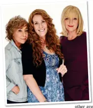  ??  ?? NEW ROLE: Ms Logan with Zoe wanamaker and Miranda Richardson in her new ItV show Girlfriend­s