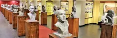  ?? ?? The gallery of busts of Sri Lanka's greats. Pix by M.A. Pushpa Kumara