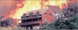  ??  ?? CAPE OF FLAMES: Protect your home from fires coming down the mountain by zoning your garden – using firewise landscapin­g principles – to create a survivable space.