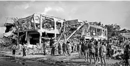  ?? FARAH ABDI WARSAMEH/AP ?? The U.S. has stepped-up airstrikes in Somalia the past three years in efforts to contain al-Shabab, responsibl­e for a truck bomb in Mogadishu that killed 512 people last year.