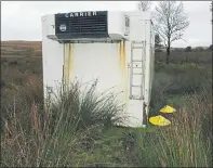  ??  ?? ISOLATED SPOT: The container in a photograph issued by the PSNI.