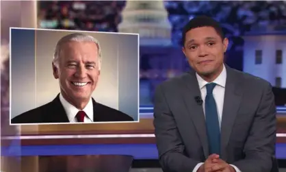  ??  ?? Trevor Noah: ‘Joe Biden got a lot of things wrong back in the day. But on the upside, he managed to grow his hair back.’ Photograph: Youtube
