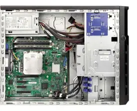  ??  ?? ABOVE The four-bay hotplug LFF drive cage comes equipped with a 1TB SATA drive to get you started