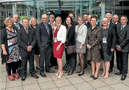  ?? SUPPLIED ?? Putaruru dairy farmer Marilyn Baldwin (fourth from the left) at the leaders’ forum.