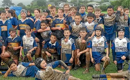  ??  ?? Members of the Norths-Onepoto and Lyttelton under-12 teams.