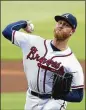  ?? MIKE ZARRILLI / GETTY IMAGES ?? Mike Foltynewic­z compiled a 2.16 ERA for the Braves over 79 innings before landing on the DL.