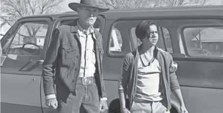  ?? CLAIRE FOLGER ?? Clint Eastwood, left, as Mike Milo and Eduardo Minett as Rafo in a scene from “Cry Macho.”