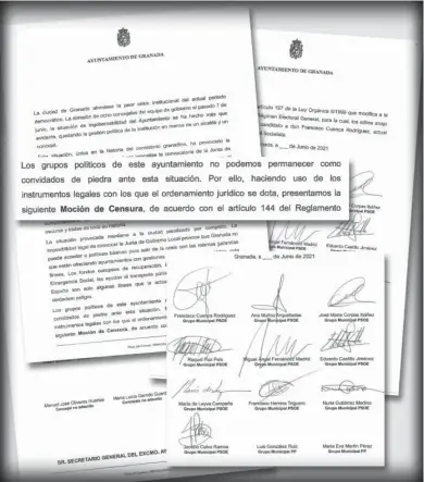  ??  ?? FALTAN APOYOS AÚN. Para que la moción de censura salga adelante, todos los partidos del bloque de izquierda deberían votar por un nuevo alcalde, pero necesitan el apoyo de alguien más. Pudiera ser Sebastián Pérez, que se marchó del PP, o dos concejales díscolos de Ciudadanos.