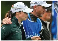  ?? ?? ‘Thrilled the galleries’: Leona Maguire with her caddie Dermot Byrne yesterday