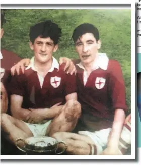  ??  ?? his two cousins Henry Donnelly (left) and Jemmy Sheelan (right).