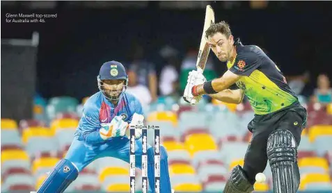  ??  ?? Glenn Maxwell top-scored for Australia with 46.