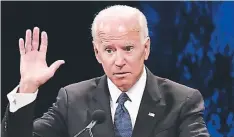  ?? FOTOS: AGENCIA AFP ?? Joe Biden, exvicepres­idente de EE UU, en un mitin del Partido Demócrata.