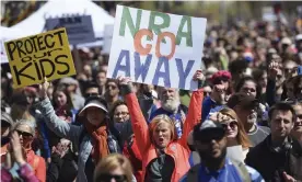  ?? Photograph: Josh Edelson/AP ?? The March for Our Lives rally in support of gun control in San Francisco, on 24 March 2018. The NRA sued San Francisco over the city’s declaratio­n that the group is a ‘domestic terrorist organizati­on.’