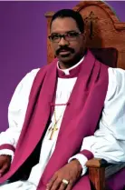  ?? STEPHEN SAVAGE,SAVAGE GRAPHICS,LLC ?? Bishop J. Drew Sheard, presiding bishop of the Church of God in Christ.