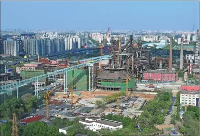  ?? YUAN DEXIANG / FOR CHINA DAILY ?? Former facilities of Beijing’s Capital Steel will be transforme­d into an industrial museum.