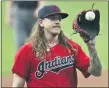  ?? TONY DEJAK — THE ASSOCIATED PRESS ?? Mike Clevinger gets another ball after giving up a home run in the first inning Aug. 26.