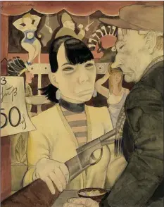  ??  ?? Jeanne Mammen’s At the Shooting Gallery (1929): a “discovery”